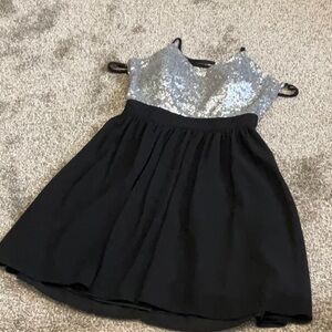 💖Delia’s black and silver sequins backless cocktail dress
